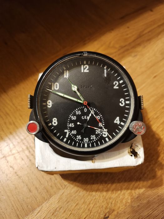 Zegar Mig Kokpitowy 60Chp Ukraina ZSRR 1989 Certyfikat