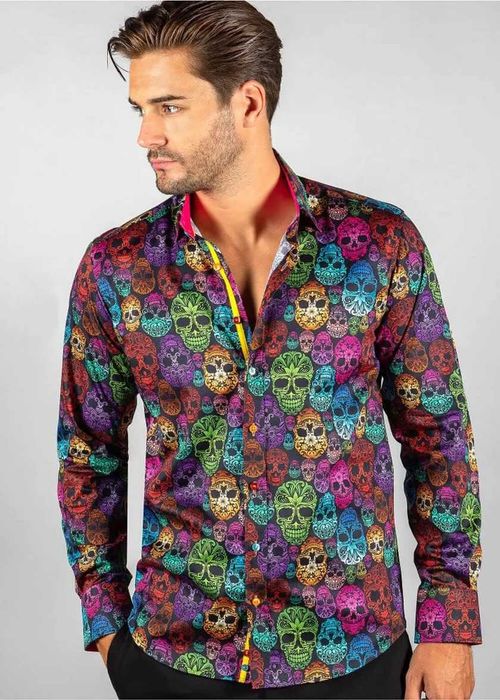 Мужская рубашка Claudio Lugli Bright Skulls.