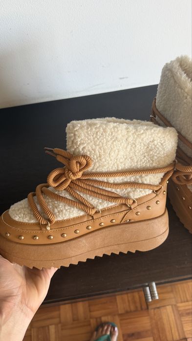 Botas de Inverno Teddy Camel Platform