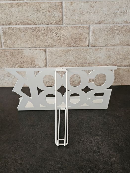 Stojak na książkę DUKA metalowy biały Cook Book