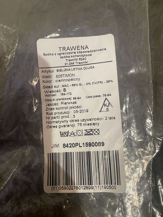 Bielizna wojskowa TRAWENA