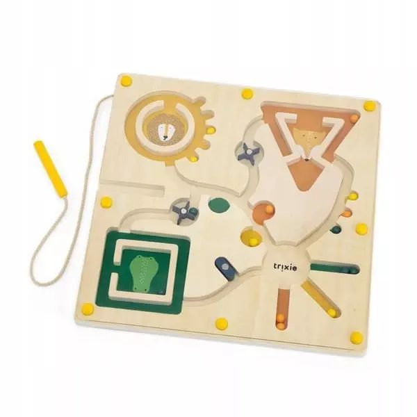 Labirynt magnetyczny drewniany. Trixie Baby. Nowy Produkt