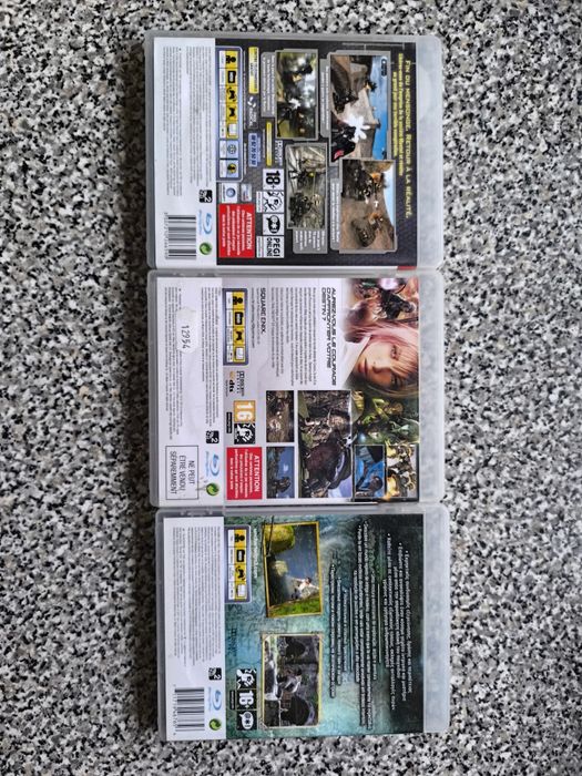 Conjunto de 3 jogos PlayStation 3+5 CDs danificados