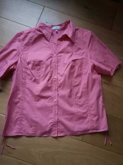 ERFO łososiowa koszula z ściągaczem r. 48