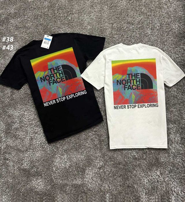 Футболка THE NORTH FACE OrangeBox •  TNF Чорна / Біла •  XS - XXL