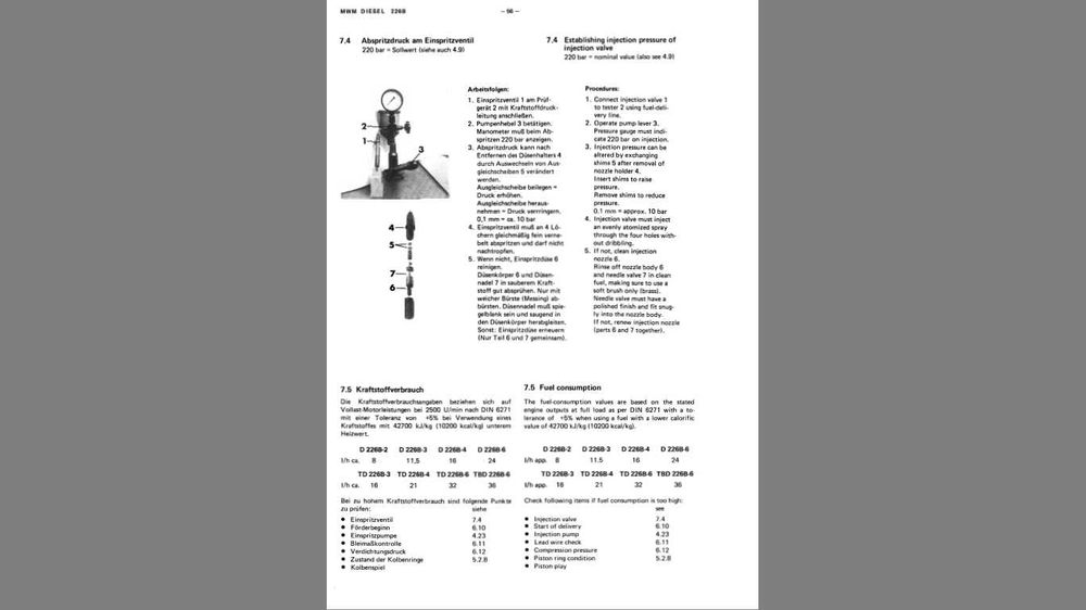 silnik MWM D226B -3 , D226B-4 ,D226B-6,TD 226B-3-4-6 instrukcja napraw