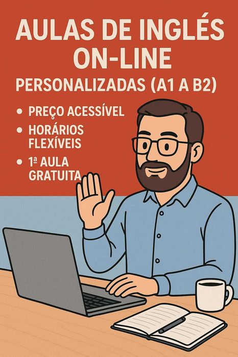 aulas de inglês online individuais / grupo  (1 ª aula gratuita)