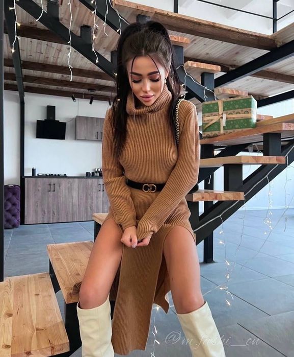 Сукня-светр вʼязана