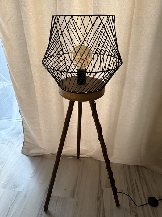 Lampa stojąca żarowka loft styl loftowy