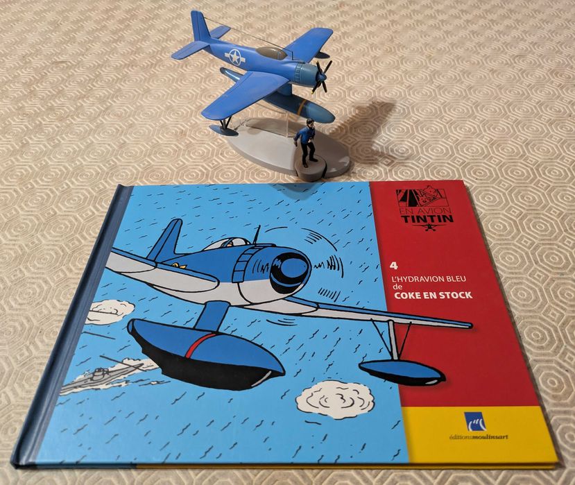 En Avion Tintin 4- L Hydravion Bleu de Coke en Stock