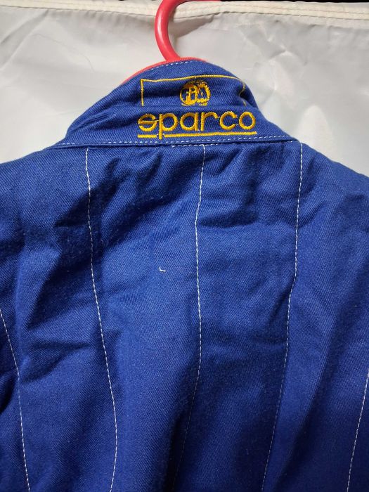 Fato de Competição Sparco Vintage – Azul/Vermelho (Karting/Rali]