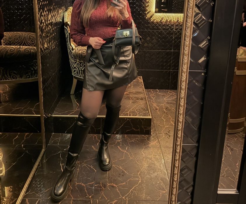 Продам кожаные сапоги