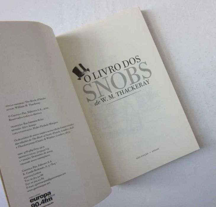 W. M. Thackeray - O LIVRO DOS SNOBS