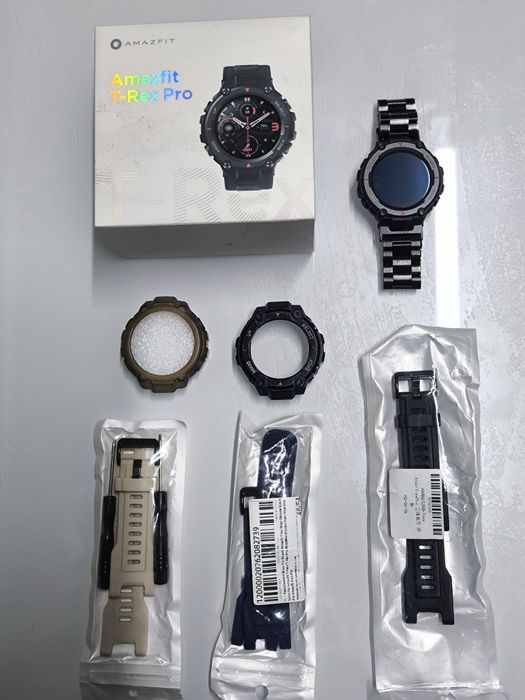 Smartwatch Amazfit T-REX Pro - Meteorite Black com vários extras