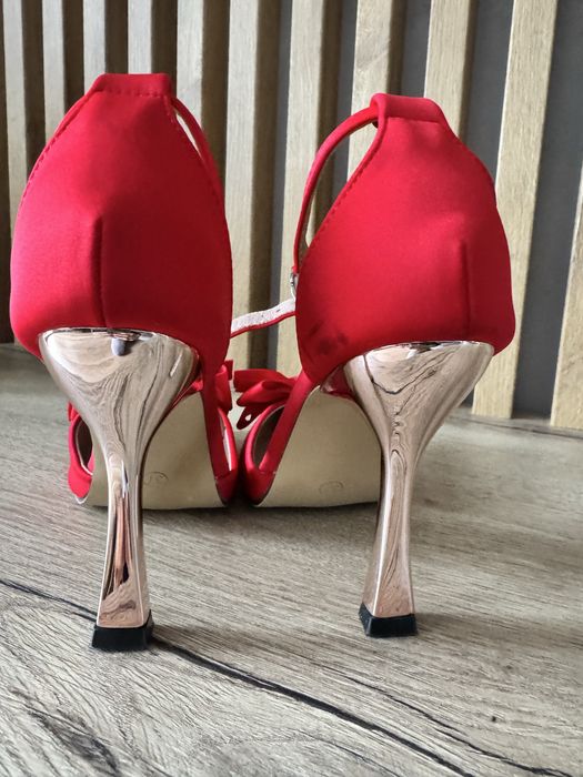 Szpilki czółenka czerwone