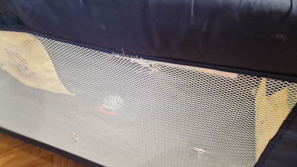 Kiddio Łóżeczko kojec turystyczne składane  2 materace Hevea