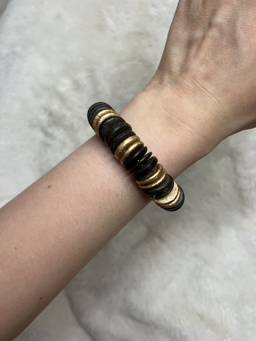 Bransoletka boho etno etniczna drewno drewniana orientalna casual 22