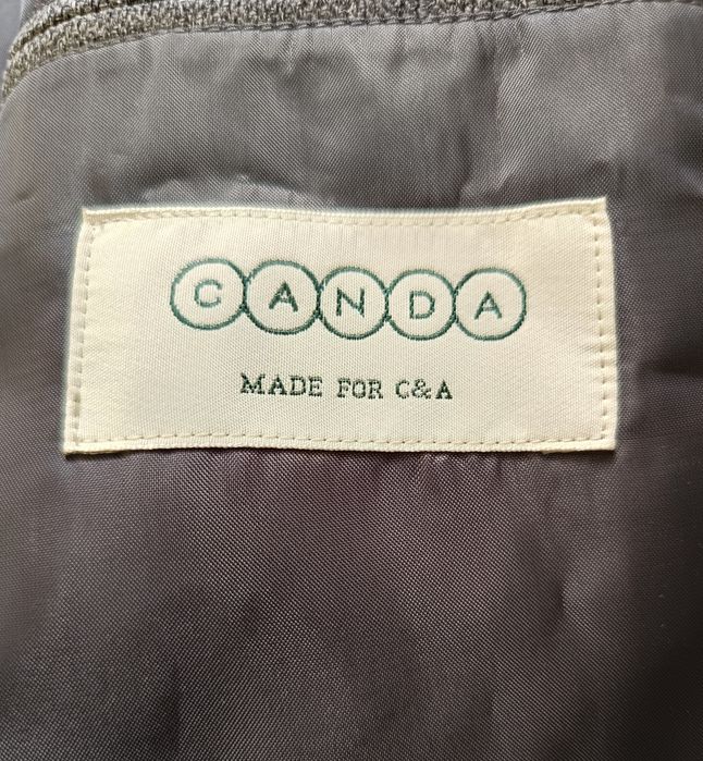 Popielata męska marynarka- plus size