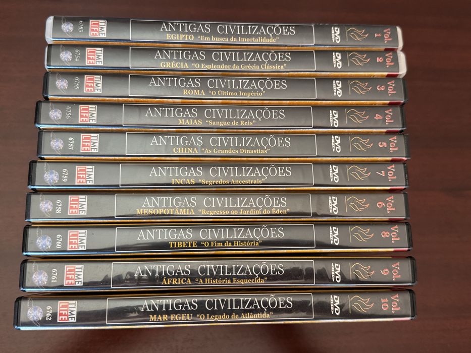 Coleção de 10 DVD de antigas civilizações.