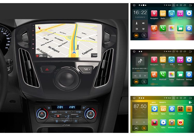 Auto-rádio 2 din android 14 Ford Galaxy Kuga Focus Fiesta Transit