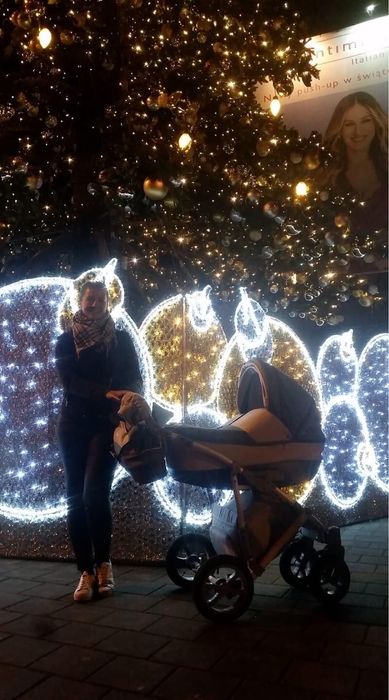 Wózek 2w1 Turkusowo-szary Camarelo Łódź lekki, również dla wysokich