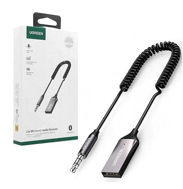 Ugreen Odbiornik Dźwięku Bluetooth 5.3 Kabel Usb Adapter Audio Aux Jac