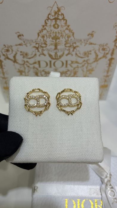 DIOR® Luksusowe kolczyki CD® ekskluzywna biżuteria kolczyki