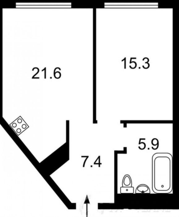 1-кімнатна квартира за адресою (площа 50 м²) - Atlanta.ua - фото 13