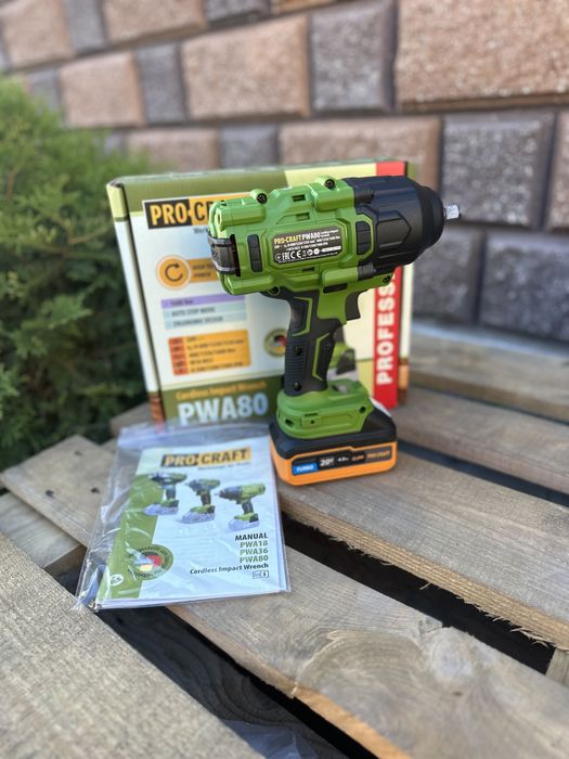 Акумуляторний гайковерт Procraft Pwa 80 (1600Нм)+ Подарунок