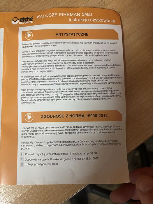 Kalosze strażackie, kompozyt,nowe, Etche