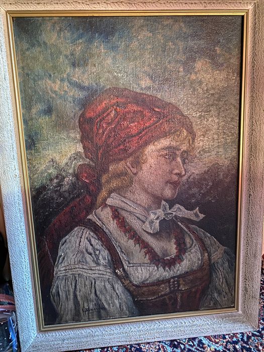 Obraz Blasera Góralka w czerwonej chuście