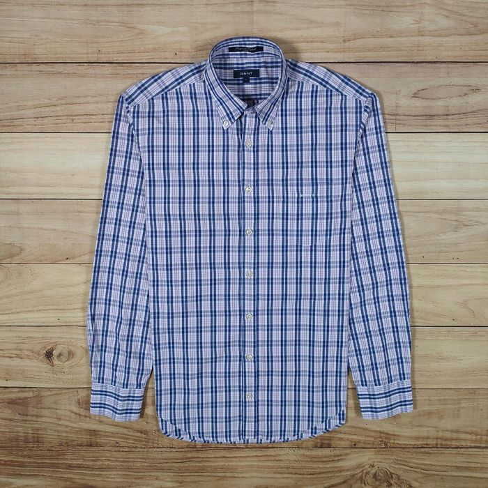 GANT Pinpoint Oxford Koszula w Kratkę Męska r. L