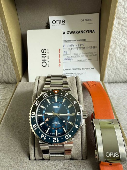 Oris Aquis GMT-Carysfort Reef - jak nowy