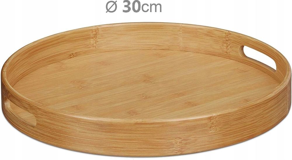 Dudoplatz Bambusowa taca do serwowania, okrągła 30cm