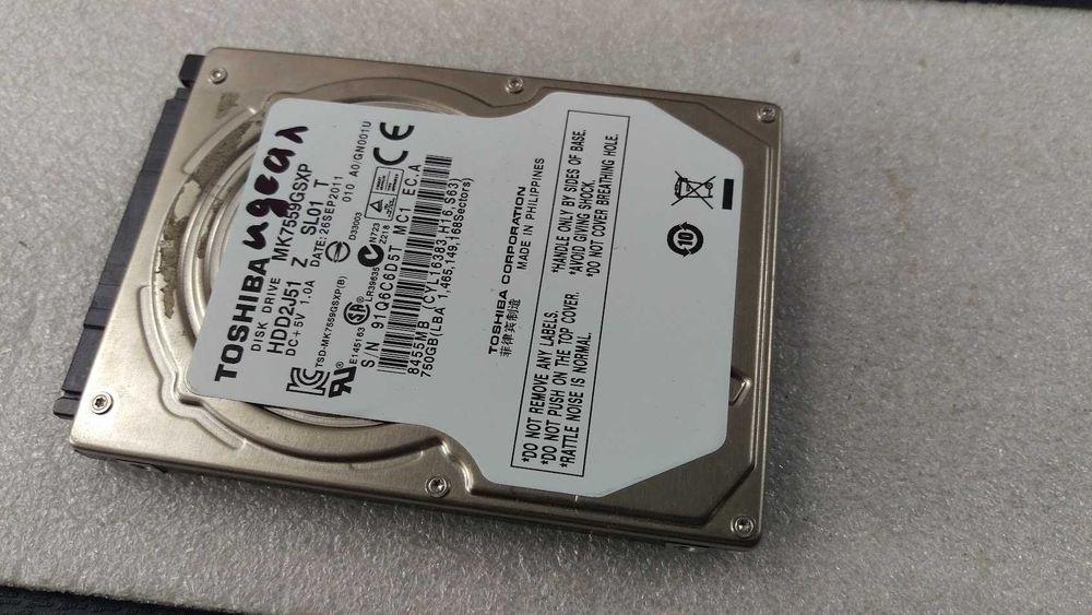 Жорсткий диск Toshiba 750GB HDD  MK7559GSXP