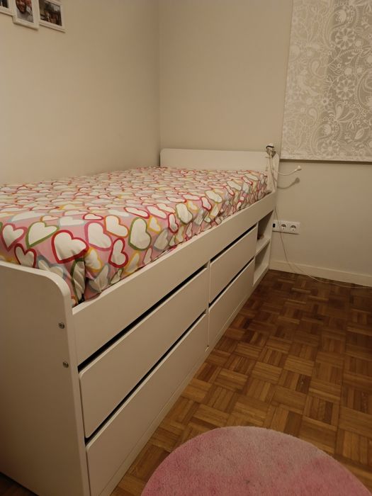 Cama + colchão 90x200 cm