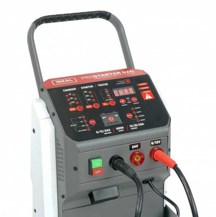 Prostownik Ideal PROSTARTER 620 STD/GEL/AGM/Lithium 6/12/24V z funkcją rozruchu