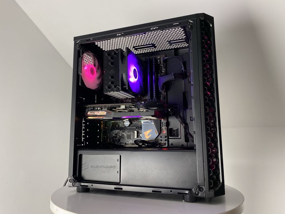 KOMPUTER GAMINGOWY RYZEN 5 2600X GTX 1660SUPER 16GB ram SSD NVMe argb wysyłka!