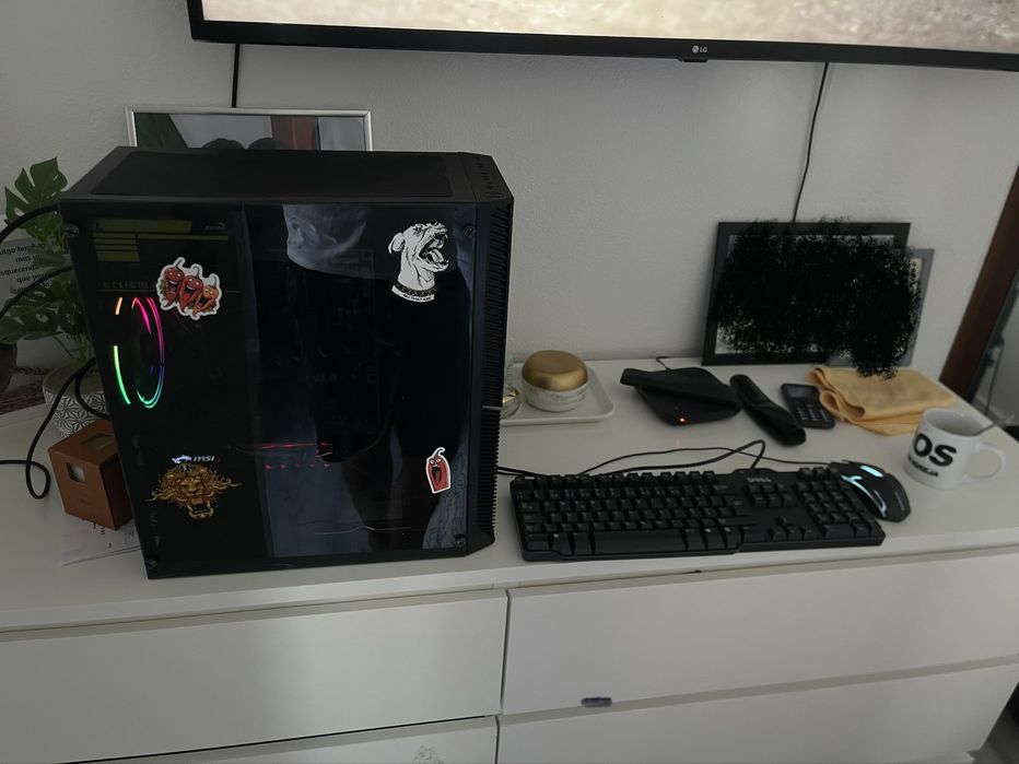 Setup PC Gaming Completo – Intel i5 / 8GB RAM / GTX 1050 Ti 4GB / SSD+HDD / Monitor HP 19"