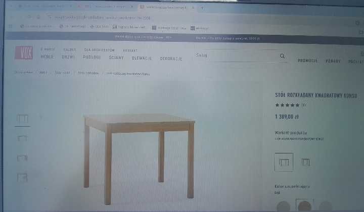 stół do jadalni z 4 krzesłami