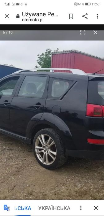 Peugeot 4007 2009р на запчастини розборк капот бампер двері .