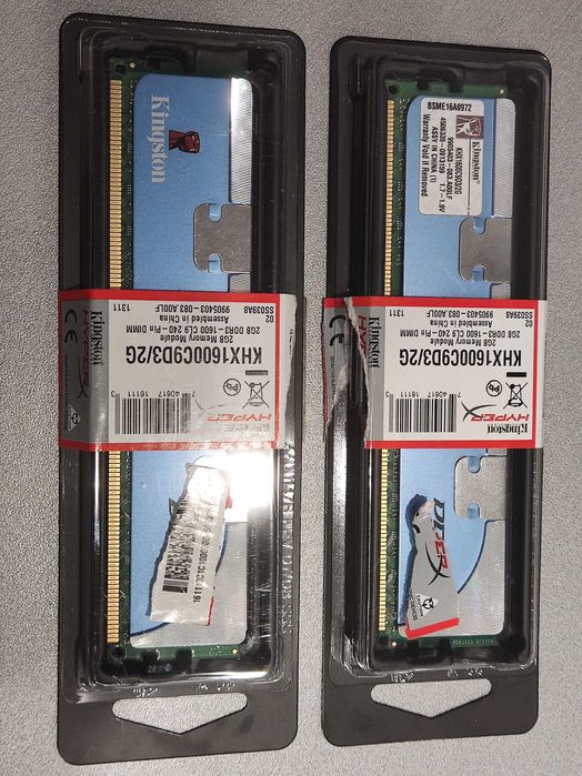 оперативная память Kingston HyperX DDR3 2Gb 1600MHz KHX1600C9D3/2G 2шт
