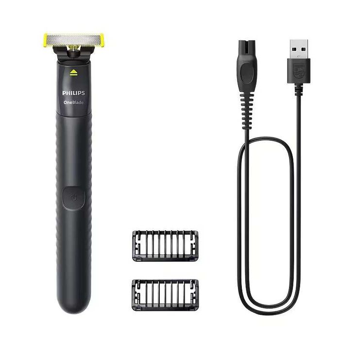 Бритва Philips OneBlade QP1424/10 Тример НОВА, 2 насадки, зарядка USB зарядка