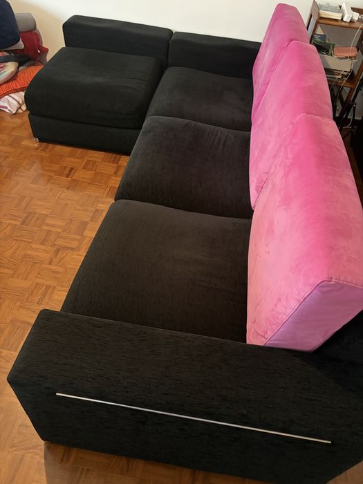 Sofá em L com chaise longue reversível – confortável e espaçoso