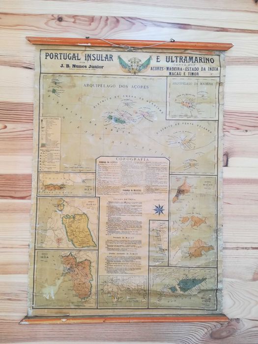 Mapa de Portugal anos 60 Rio Tinto • OLX Portugal