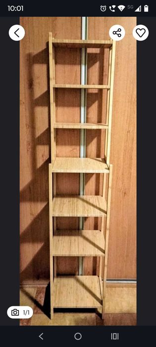 Regał drewniany bambusowy.