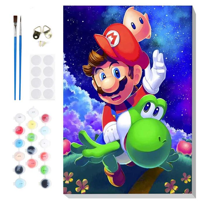 Malowanie po numerach Mario (rozmiar 30х20)