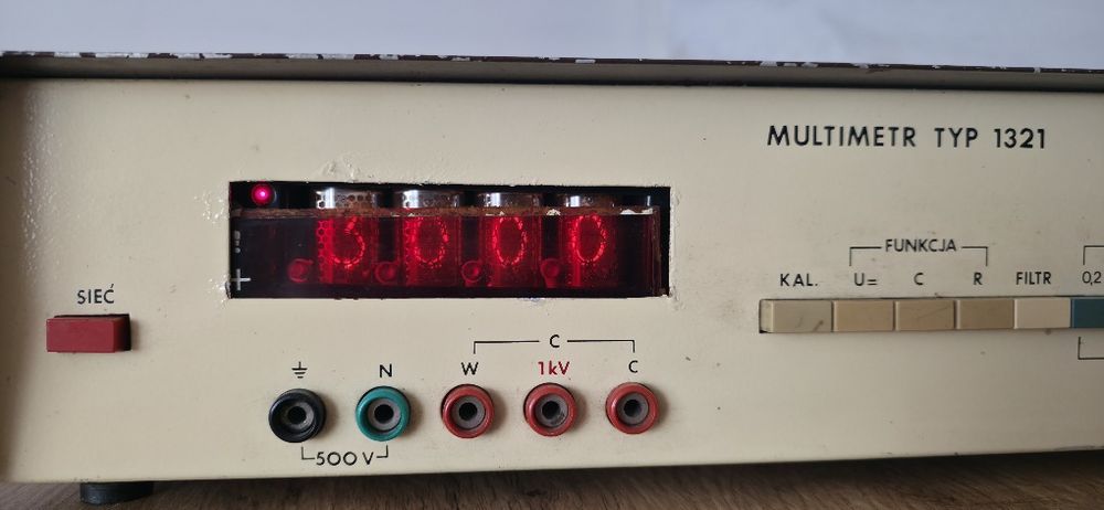 Multimetr Cyfrowy UNITRA UNIMA model 1331 lampy nixie