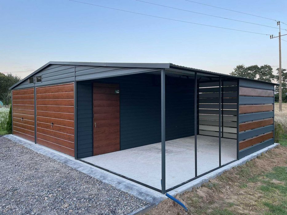 Garaż blaszany Premium Wzmocniony PROFILAMI Producent SZYBKIE TERMINY