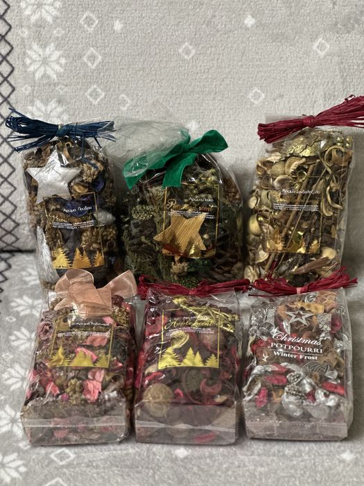 Ароматне саше для дому благовонія шишки пелюстки аромат дім декор